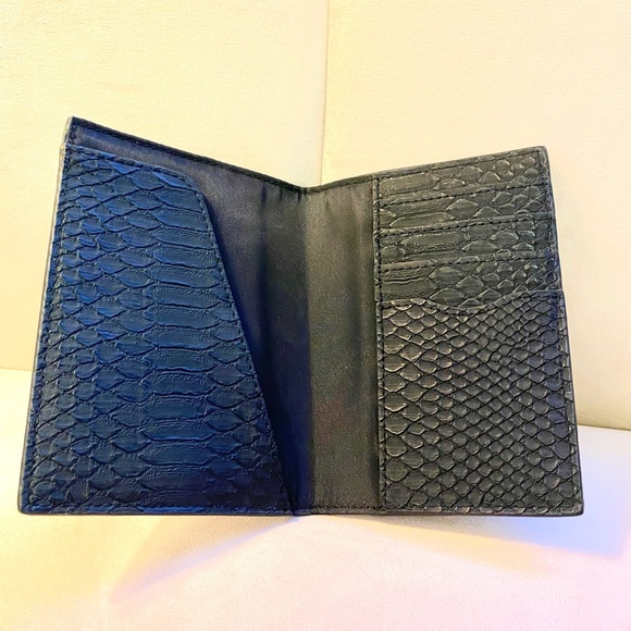 Black snakeskin texture Victoria’s Secret passport holder. Used only once. - Picture 2 of 4